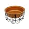 30" Deep Bowl Copper Fire Pit with Stand & Screen